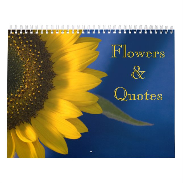 Calendrier Mural Fleurs et devis (Protection)