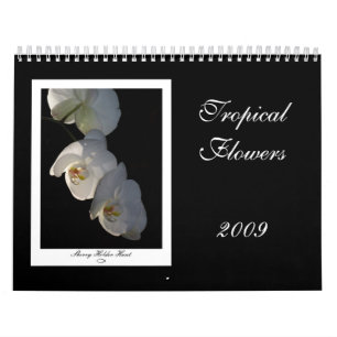 Calendrier Mural Fleurs tropicales 2009