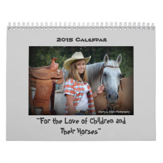 Calendrier Mural ~For l'amour des enfants et de leur Horses~