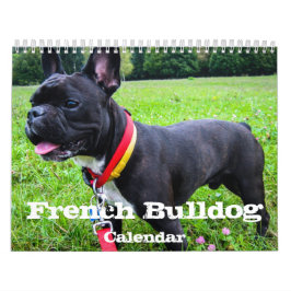 Calendrier Mural French Bulldog Custom Calendar Ajouter Photos d'an