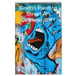 Calendrier Mural Graffiti coloré Peinture Street Art 2017