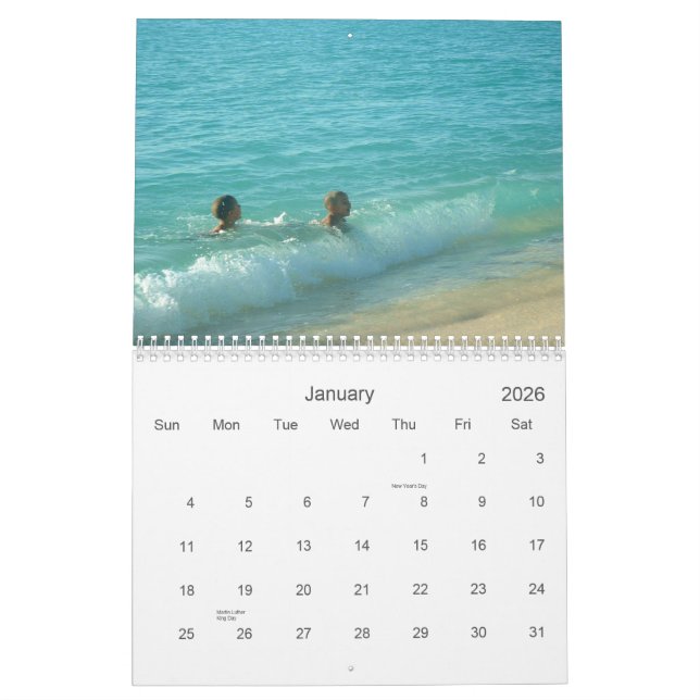 CALENDRIER MURAL GRAND CAYMAN (Jan 2026)