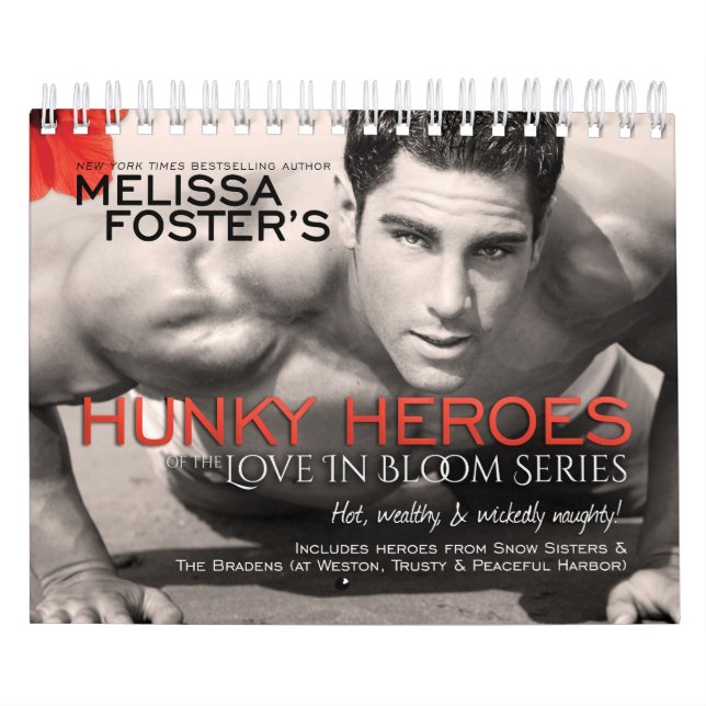 Calendrier Mural Hunky Heroes of the Love in Bloom Series Calendrie (Protection)