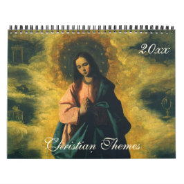 Calendrier Mural Illustration vintage Religieuse, Religion chrétien