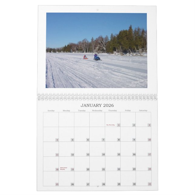 Calendrier Mural Images de lac Burt (Jan 2026)