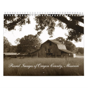 Calendrier Mural Images des granges abandonnées au Missouri Ozarks
