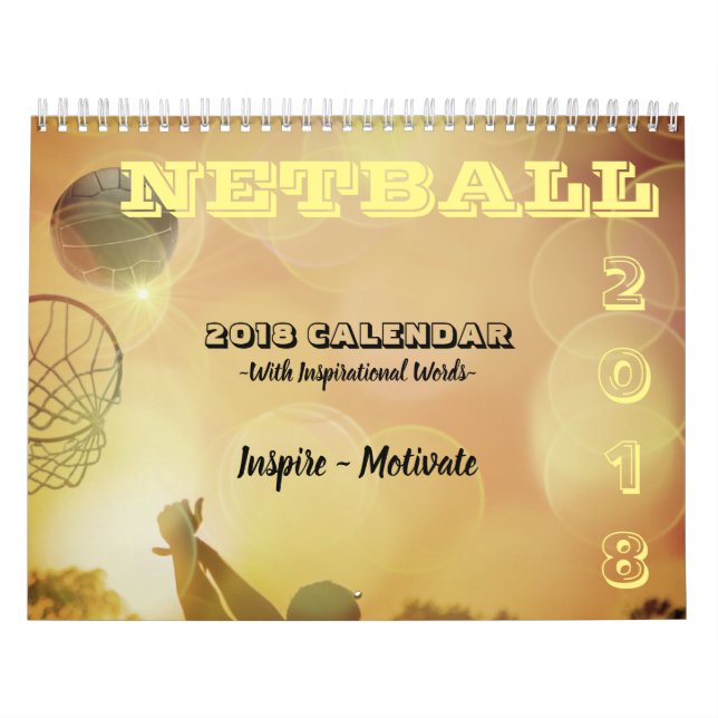 Calendrier Mural Images inspirées et net-ball de citations (Protection)
