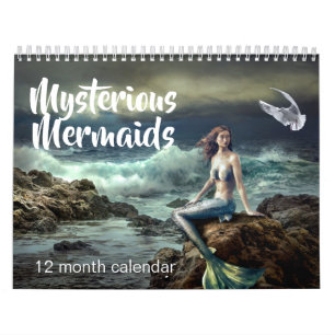 Calendrier Mural imaginaire mystérieux des sirènes en 2026