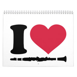 Calendrier Mural J'aime la clarinette