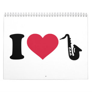 Calendrier Mural J'aime le saxophone
