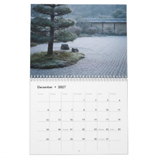 Calendrier mural Japandi Jardins Zen Japonais