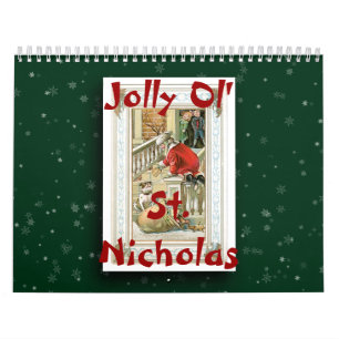 Calendrier Mural Jolly Ol' St. Nicholas Noël toute l'année