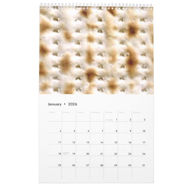 Calendrier mural juif de famille, 9/2014 - 8/2015 (Jan 2026)