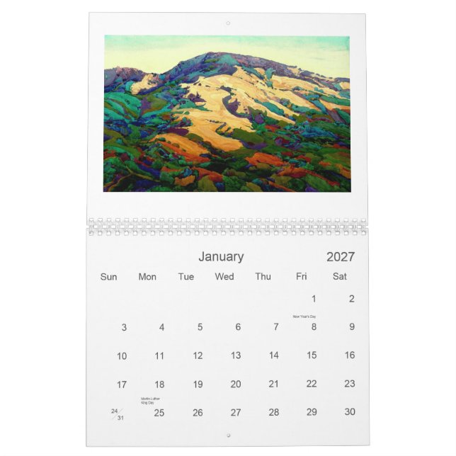 Calendrier Mural La Californie aménage 2012 en parc (Jan 2027)