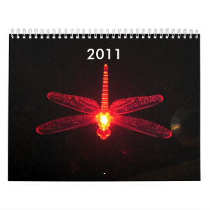Calendrier Mural La libellule rougeoyante rouge, soit inspirée,