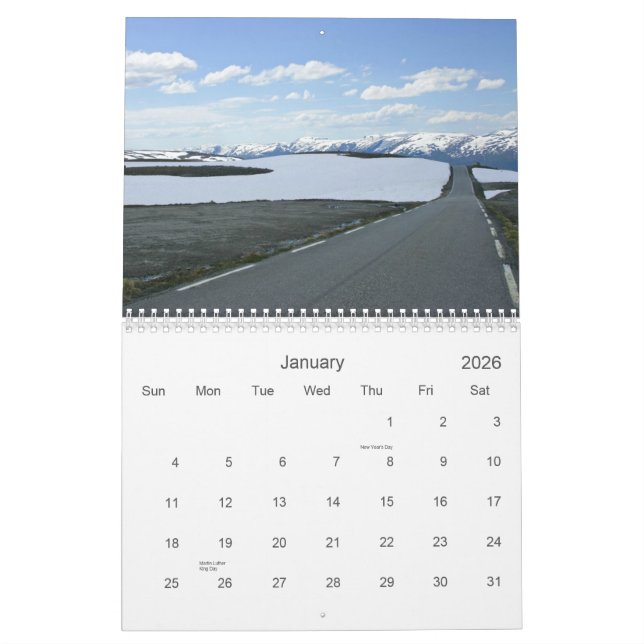 Calendrier Mural La Norvège l'explorant (Jan 2026)