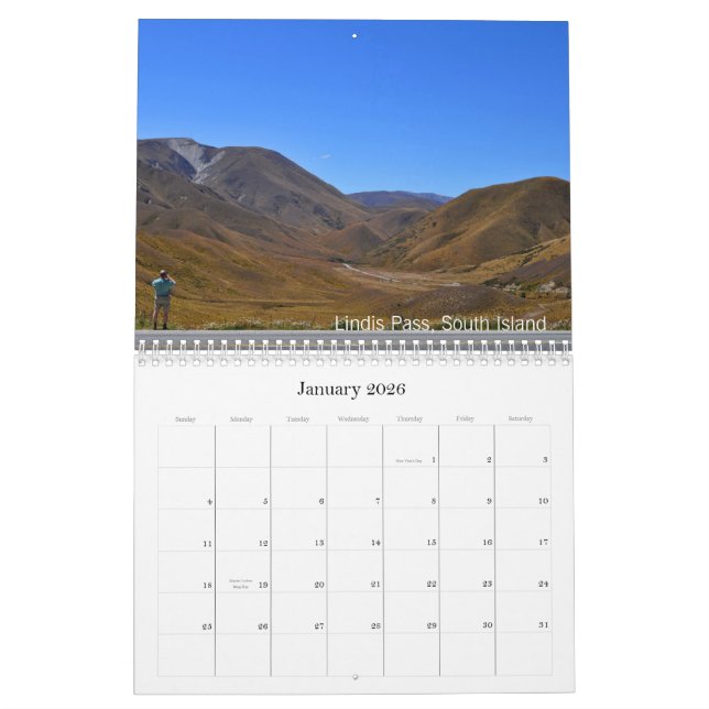 Calendrier Mural La Nouvelle Zélande 2013 (Jan 2026)