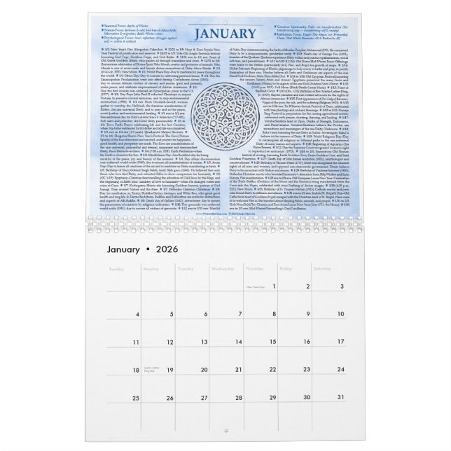 Calendrier Mural La roue mystique de l'année 2014 (Jan 2026)
