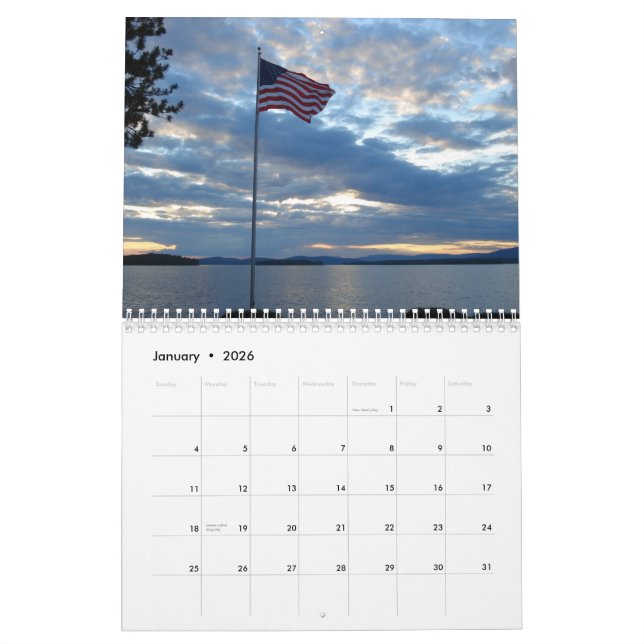 Calendrier Mural Lac Winnipesaukee, 2009 (Jan 2026)