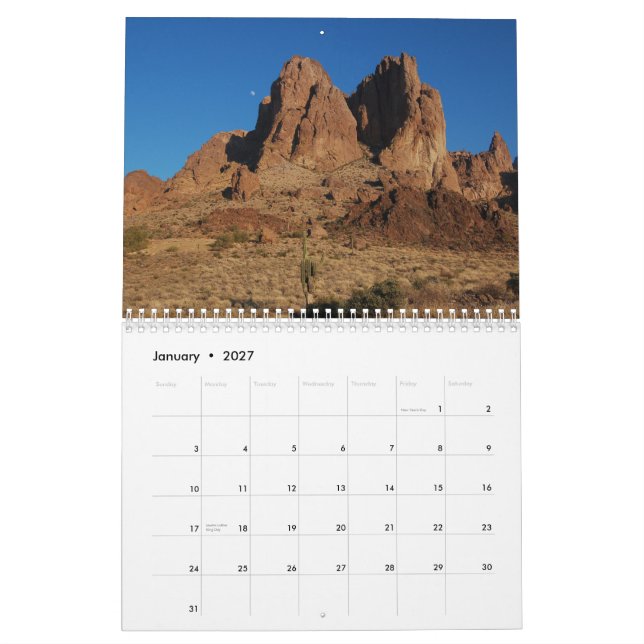 Calendrier Mural L'Arizona (Jan 2027)