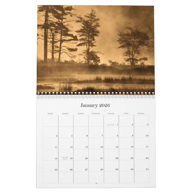 Calendrier Mural L'art de la nature (Jan 2026)