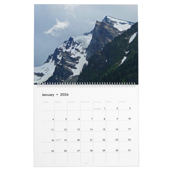 Calendrier Mural Le Canadien majestueux les Rocheuses (Jan 2026)