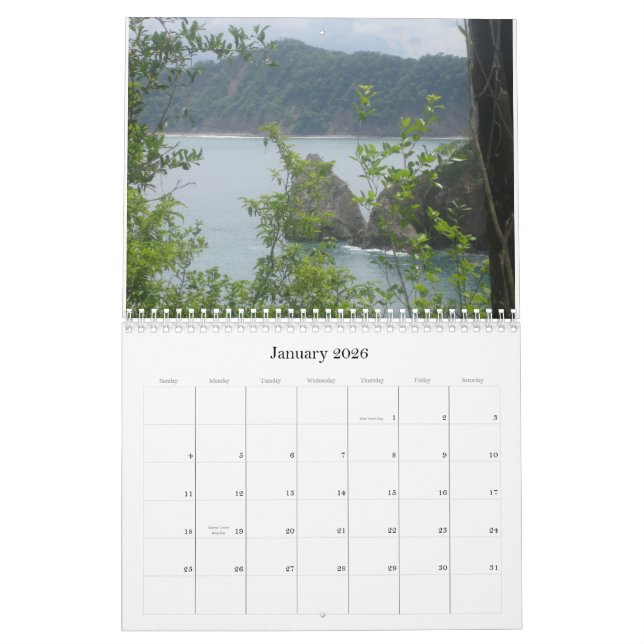 Calendrier Mural Le Costa Rica (Jan 2026)