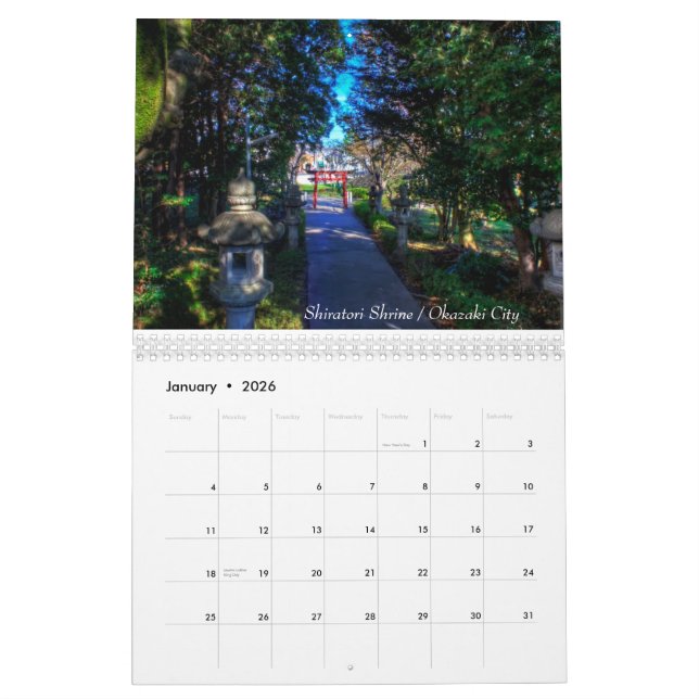 Calendrier Mural Le Japon dans HDR (Jan 2026)