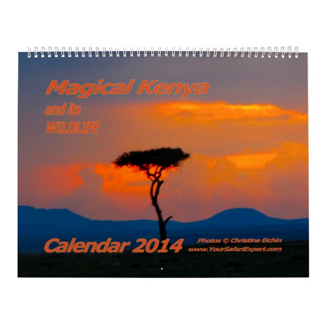 Calendrier Mural Le Kenya magique et sa faune classent 2014 2-Pg. (Protection)