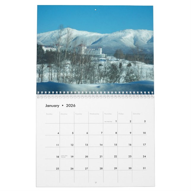 Calendrier Mural Le New Hampshire 2013 (Jan 2026)