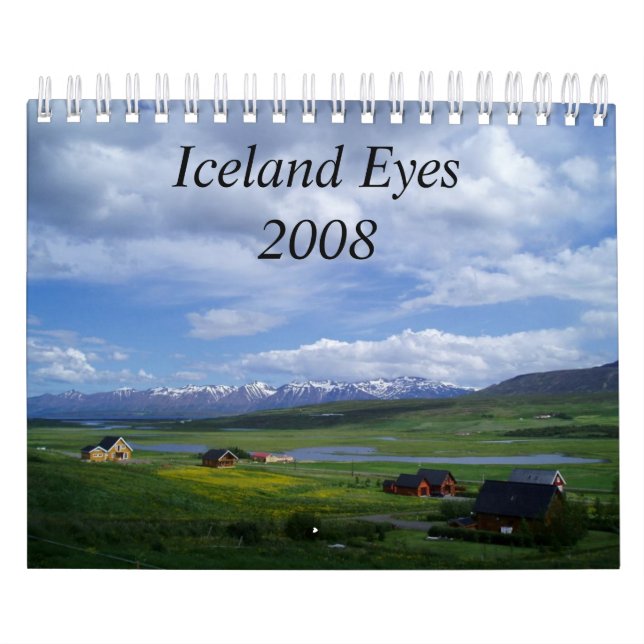 Calendrier Mural Le *New* Islande observe 2008, avec le texte (Protection)