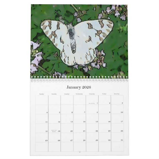 Calendrier Mural Le nouveau jour fait du jardinage style (Jan 2026)