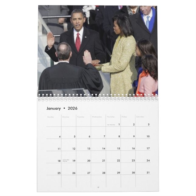 Calendrier Mural Le Président Obama Calander (Jan 2026)