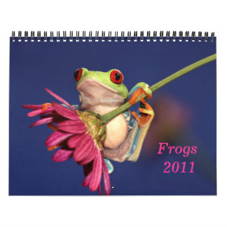 Calendrier Mural le rouge a observé la grenouille d'arbre,