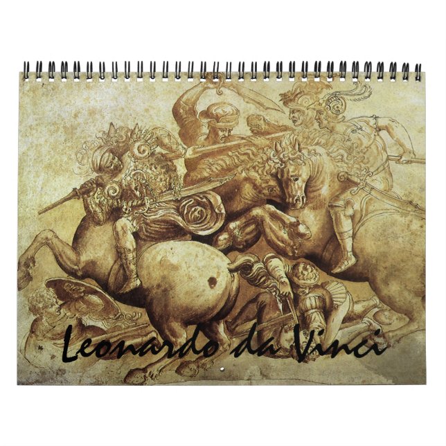 Calendrier Mural Léonard de Vinci Peintures et croquis (Protection)
