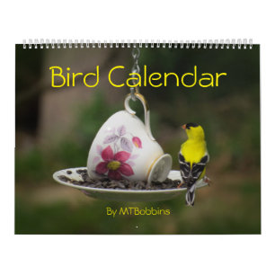 Calendrier Mural Les oiseaux classent avec de grands nombres