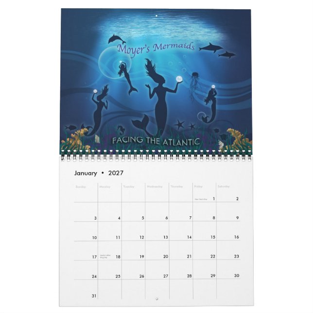 Calendrier Mural Les sirènes de Moyer Calender 2012 (Jan 2027)