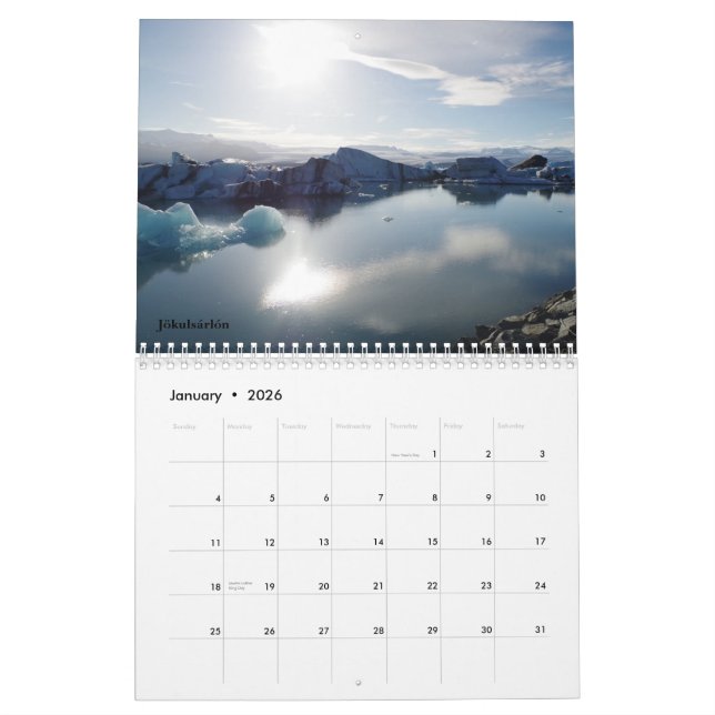 Calendrier Mural L'Islande enchantant (Jan 2026)