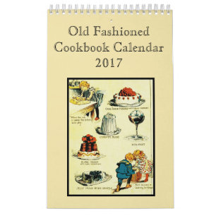 Calendrier Mural Livre de cuisine démodé