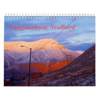 Calendrier Mural Longyearbyen, le Svalbard