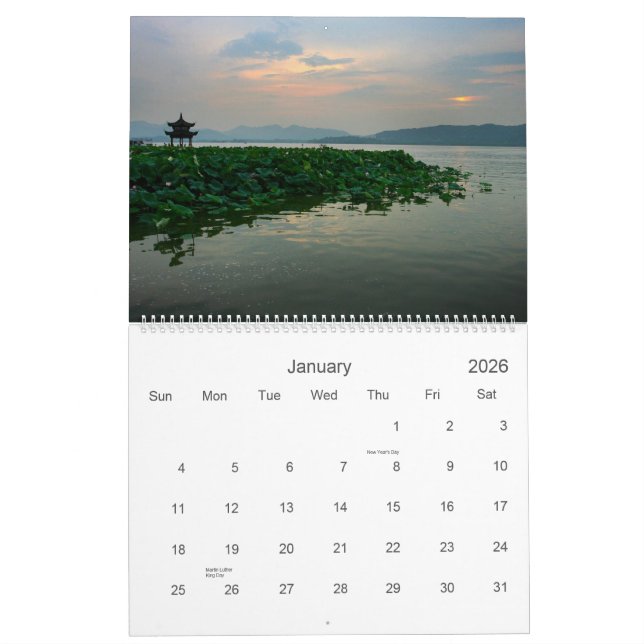Calendrier Mural Lotus (Jan 2026)