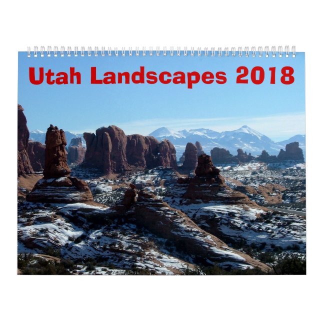 Calendrier Mural L'Utah aménage 2018 en parc (Protection)