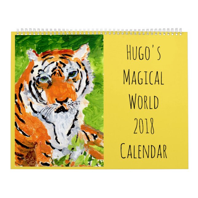 Calendrier mural magique du monde 2018 de Hugo (Protection)