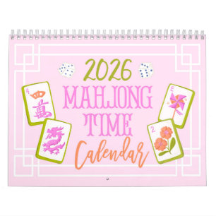 Calendrier mural Mahjong 2026
