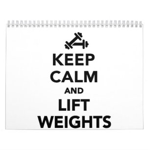 Calendrier Mural Maintenez calme et soulevez les poids Bodybuilding