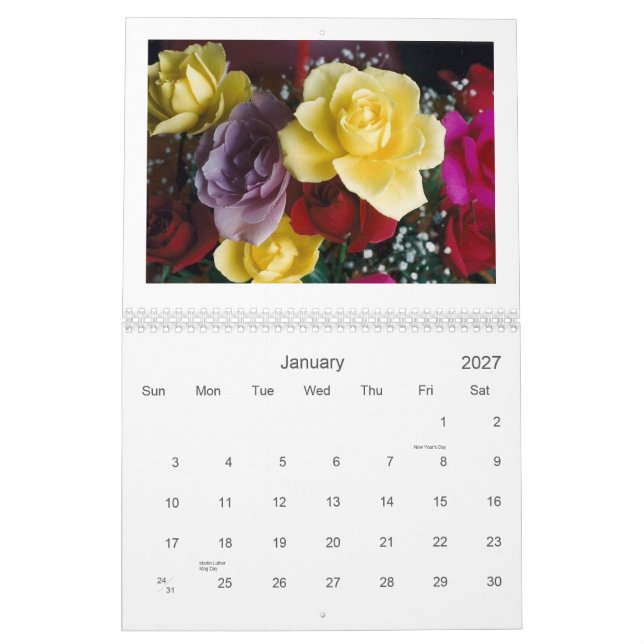 Calendrier Mural Maman 2013-2014 de Calendario Flores Para (Jan 2027)