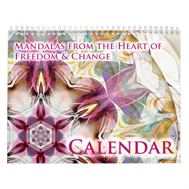 Calendrier Mural Mandalas du coeur de la liberté et du changement (Protection)