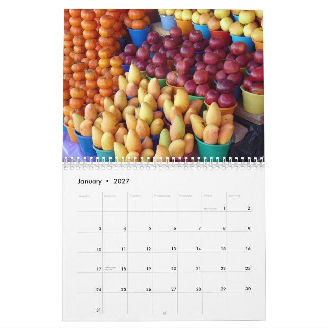 CALENDRIER MURAL MARCHÉS MEXICAINS, 2013, CALANDER (Jan 2027)