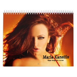Calendrier Mural Maria Kanellis, chanteur/compositeur/calendrier