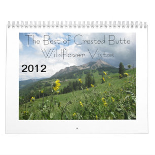 Calendrier Mural Meilleur 2012 des vues crêtées de fleur sauvage 